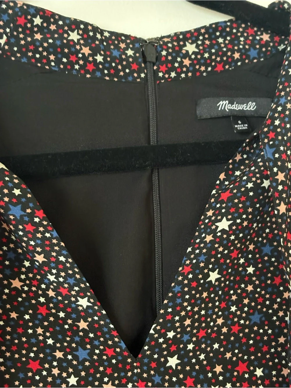 Madewell Balsam 100% Silk Tie-Neck Dress in Starry Night Size 6 - Picture 7 of 12